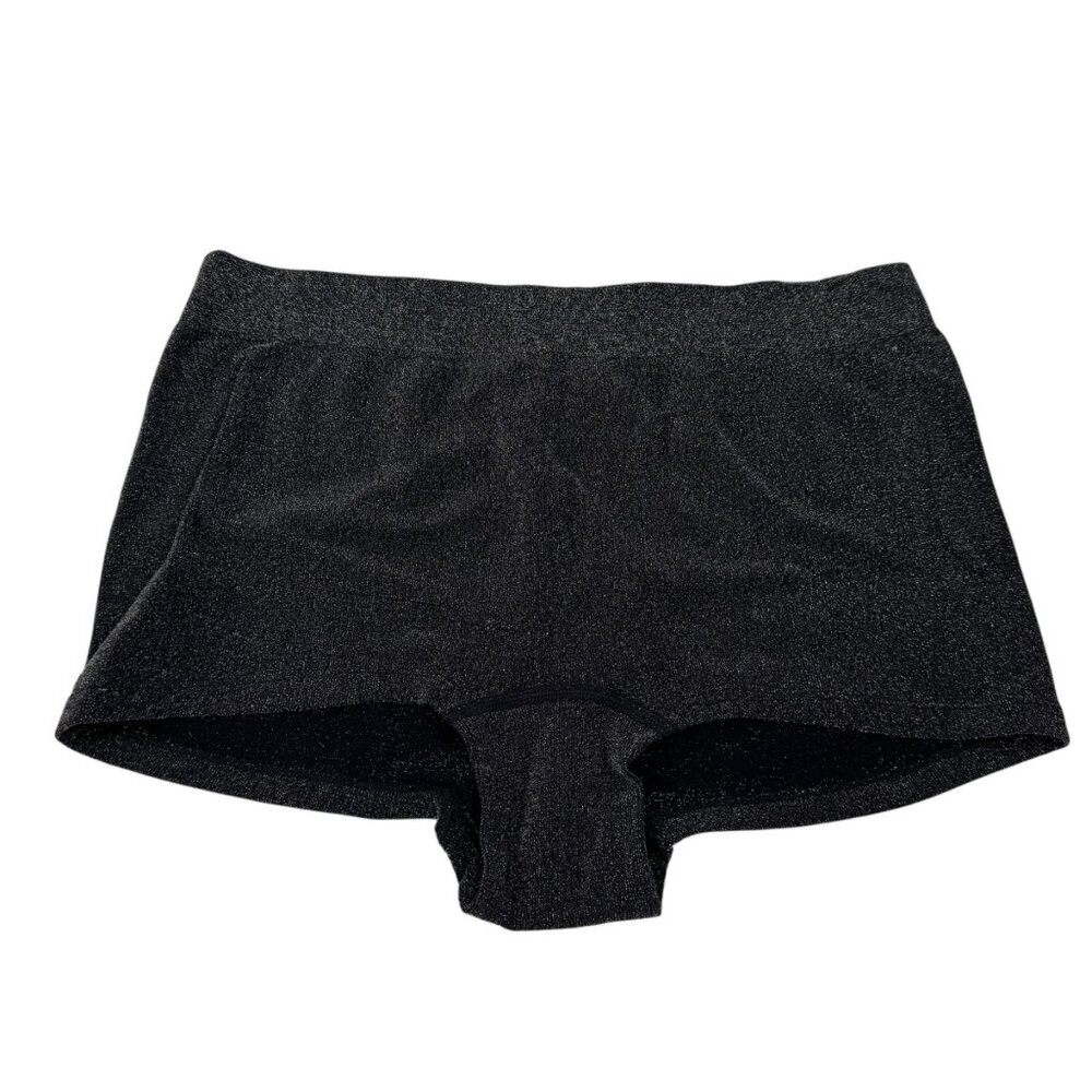 State of Day NWOT Black Glitter Boy Shorts Size Medium Metallic Fun Panties